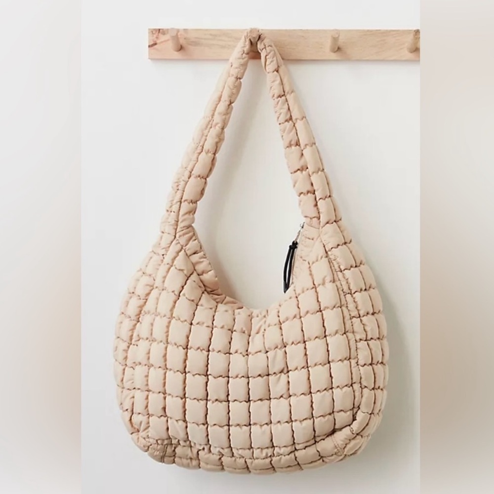 Free People FP Movement Quilted Carryall Off White